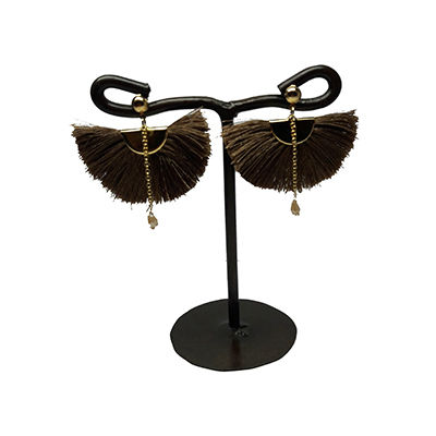 Aretes De Barbitas Café